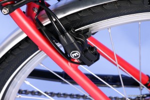 Das Senglar e-Bike City hat hydraulische Felgenbremsen, Magura HS11