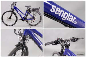 Senglar Trekking-Pedelec, Lady, Blau glänzend, Single Shock Senglar Trekking-Pedelec, Lady, Blau glänzend, Single Shock